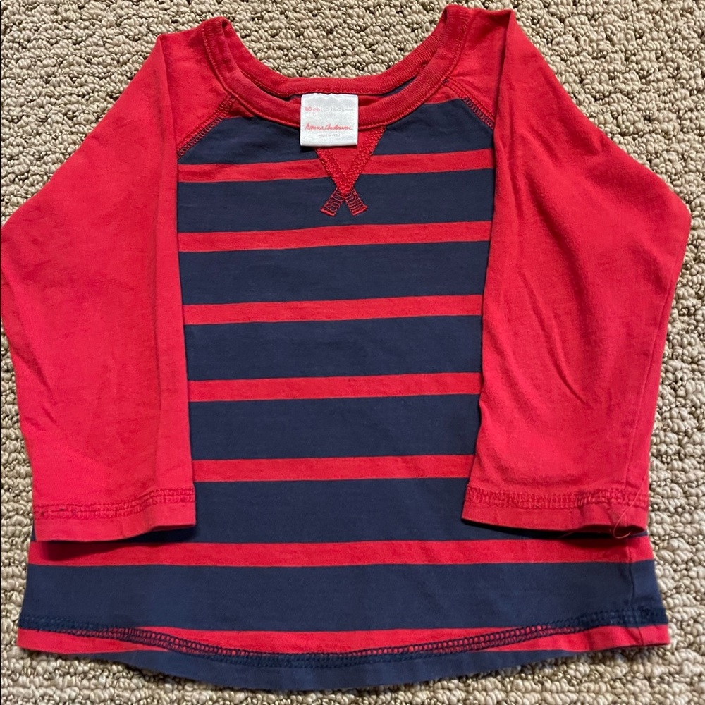 Hanna Andersson Boys Baseball Tee 18-24 mo. VGUC